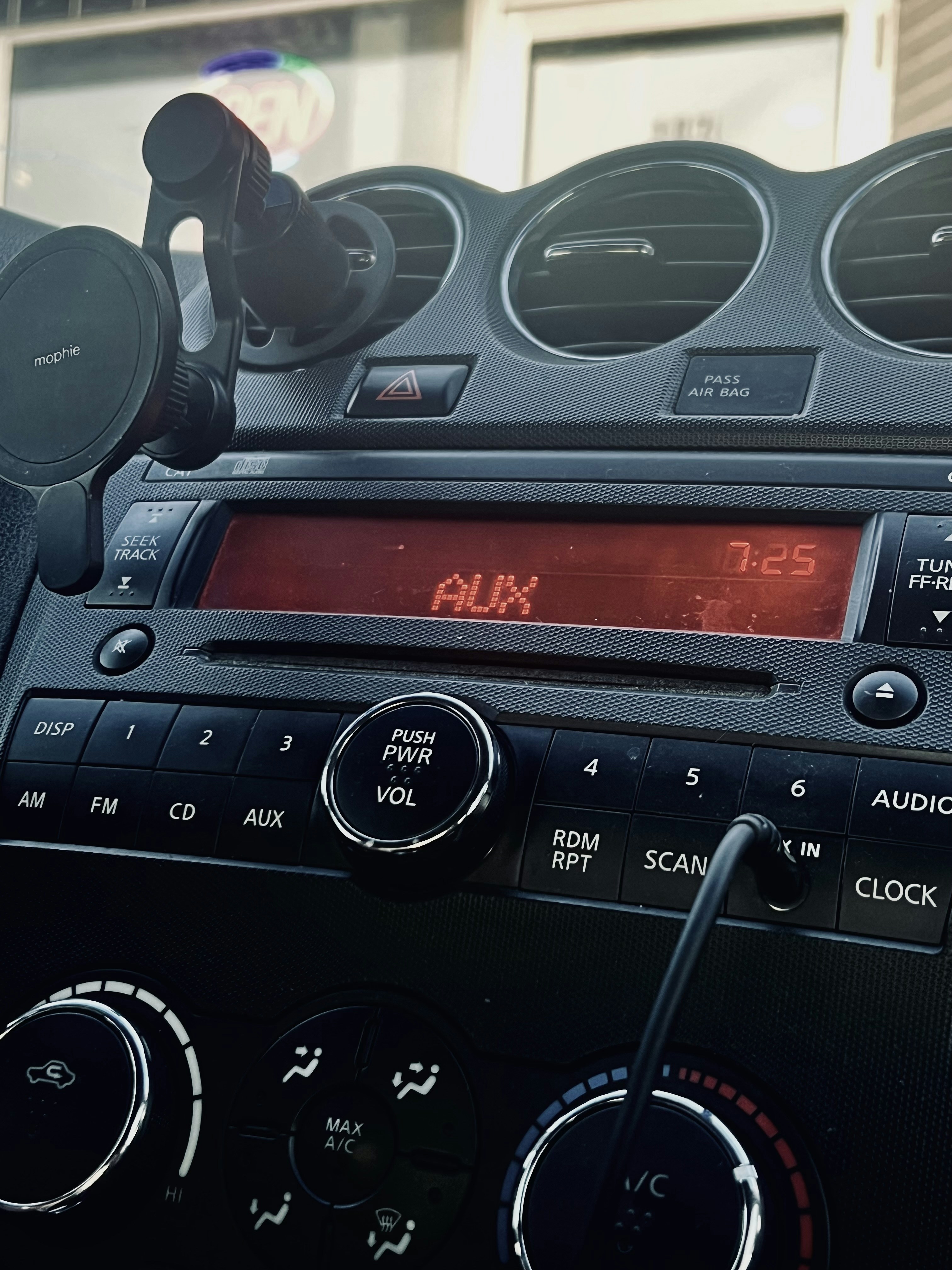 Sony car stereo head unit with LED display and control buttons