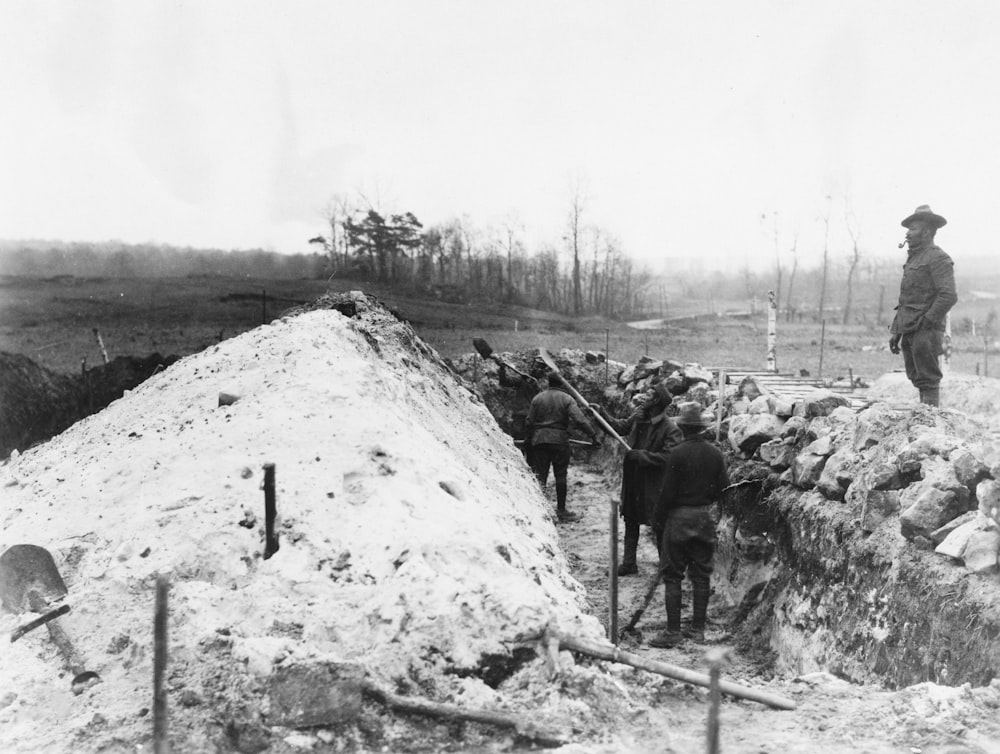 One of the trenches ready for the reception of the bodies at the cemetery at Fère-en-Tardenois.