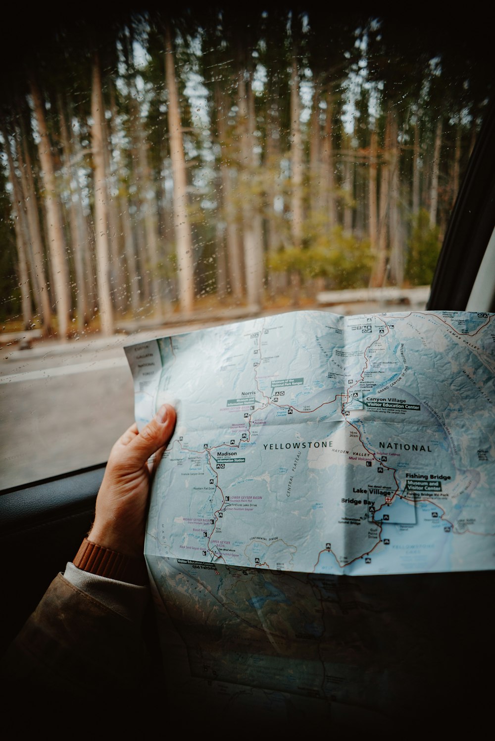 a person holding a map in their hand