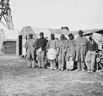 African-American teamsters near the signal tower] Summary Photograph from the main eastern theater of the war, the Army of the James, June 1864-April 1865.