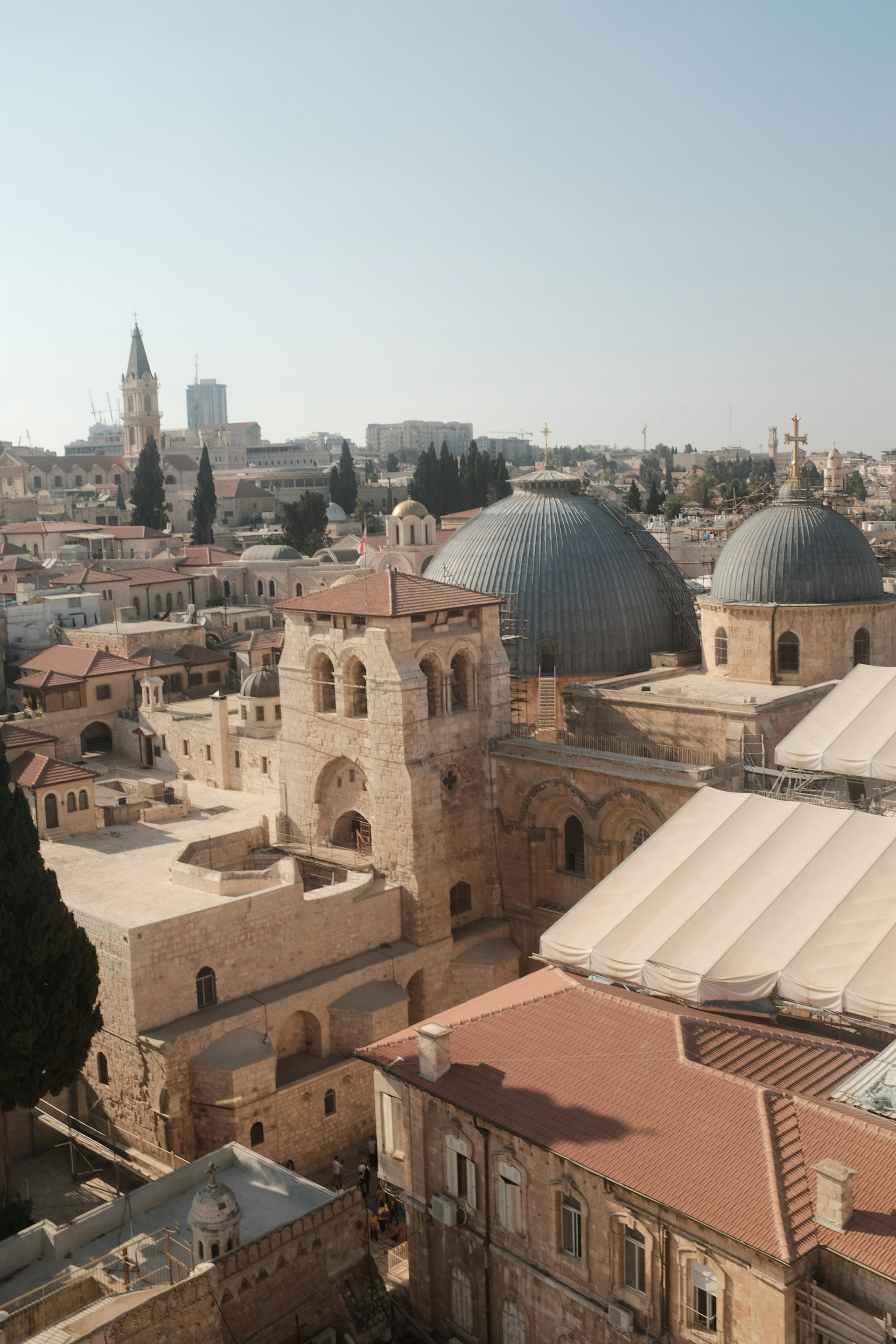 a view of a city from a high point of view