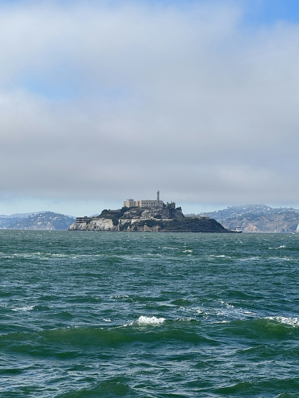 a small island in the middle of the ocean