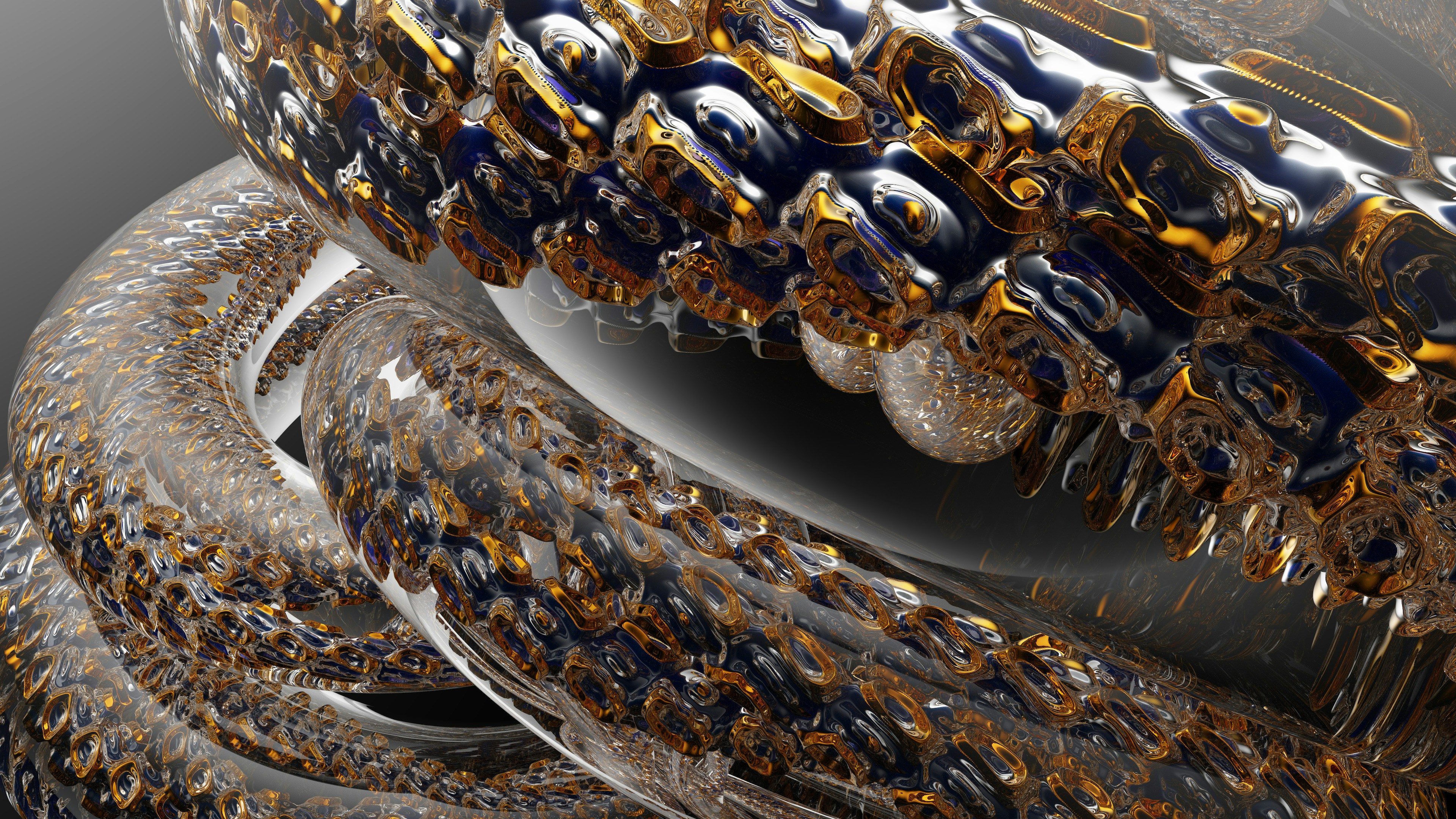 Stacked glass objects