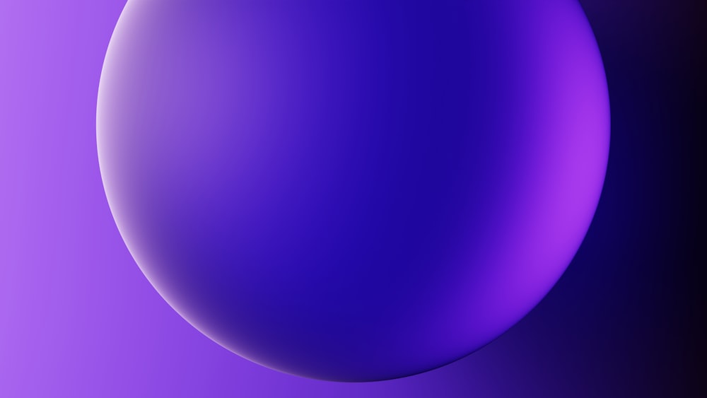 a purple sphere with a black background