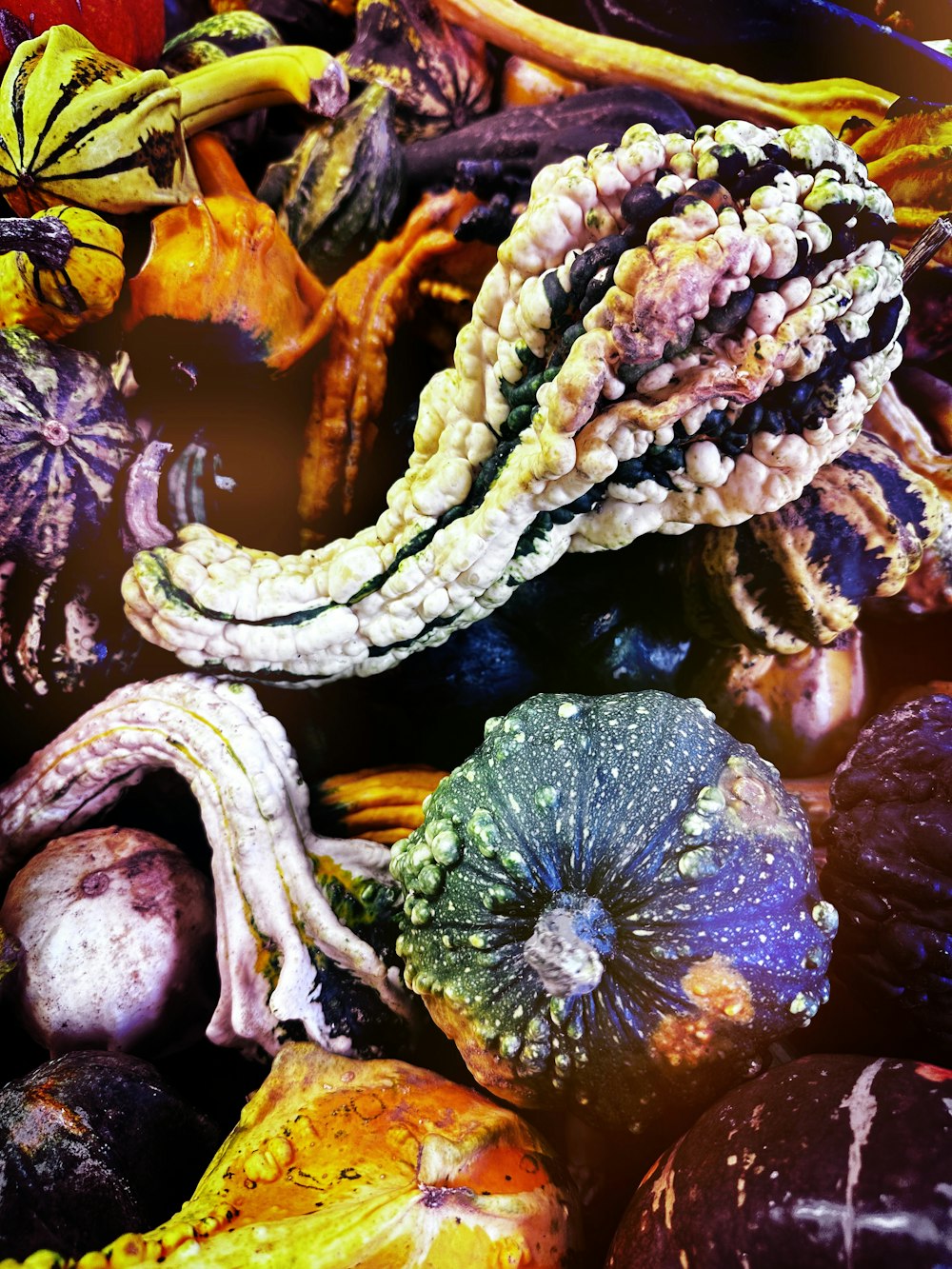 a close up of a bunch of different fruits and vegetables