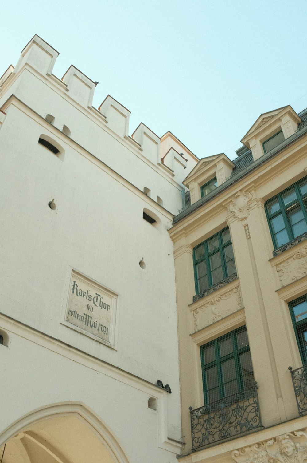 a building with a clock on the front of it