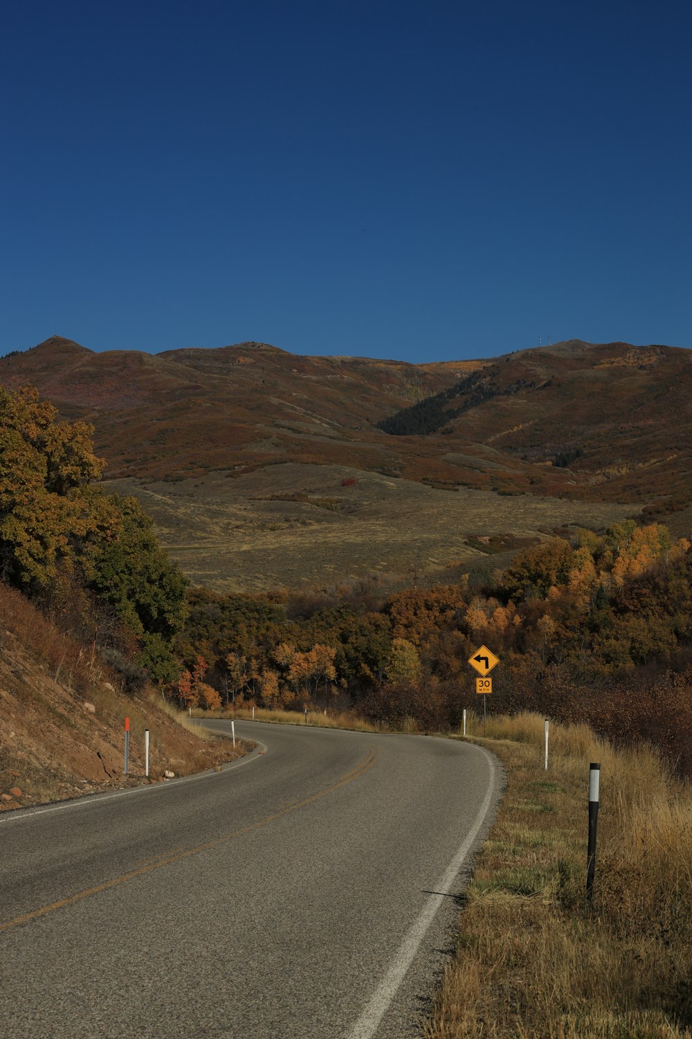 a road in the middle of a mountain range