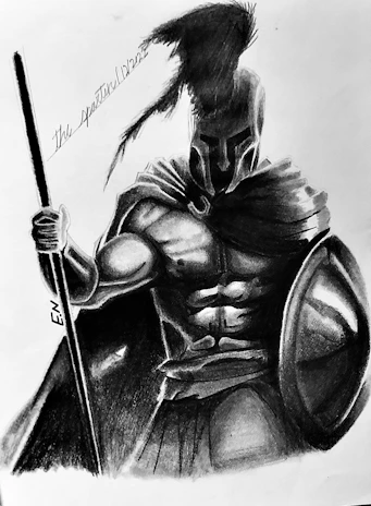 A detailed illustration of a Viking warrior standing on a misty fjord shore, with intricate armor and a stormy sky.
