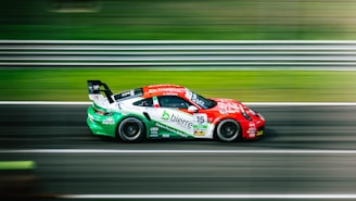 Jorge Solís racing intensely on a TCR Mexico track, car in motion with blurred background.