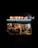 A dimly lit convenience store at night with a bright neon sign displaying Japanese characters above the entrance. The storefront is illuminated, revealing shelves stocked with various products, and two silhouetted figures walking past along with parked bicycles.
