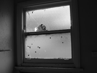 A cracked window letting in muted light.