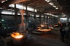 a factory with a lot of steel being made