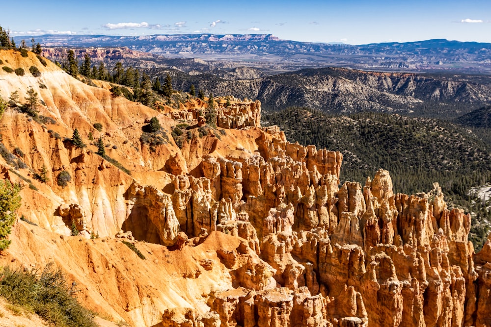 a scenic view of the mountains and valleys