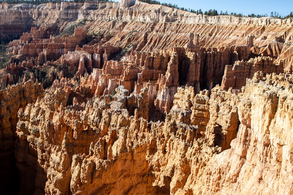 a view of a canyon in the mountains