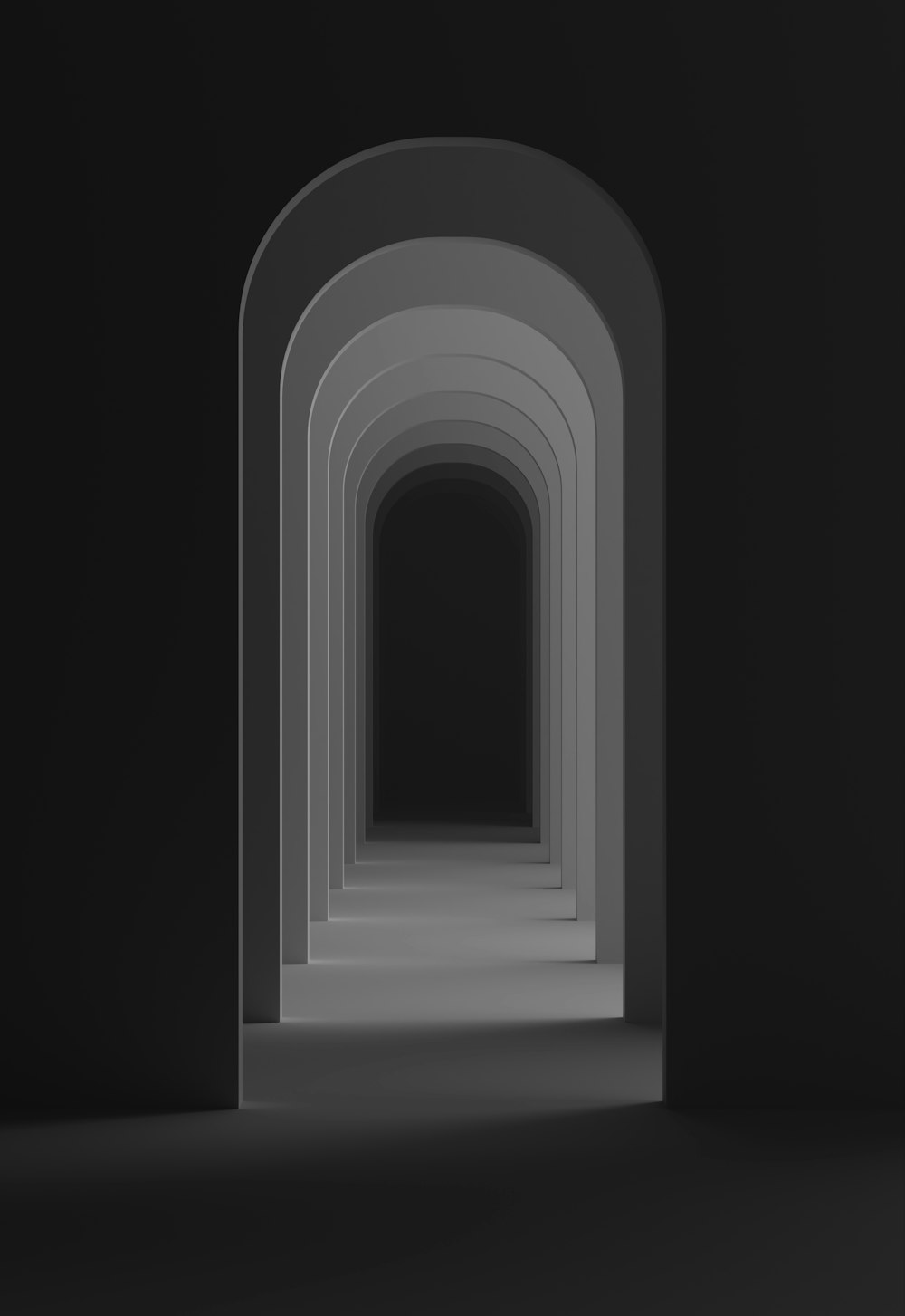 un túnel oscuro con una luz al final