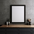Close-up of sleek, minimalist kitchen gadgets and utensils arranged neatly on a countertop.