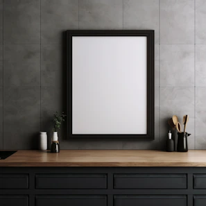 A minimalist kitchen scene with plentyfoods packaging arranged on a clean white countertop.
