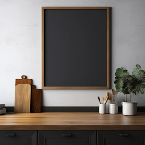 A sleek wall-mounted rack holding a variety of kitchen essentials, blending function with minimalist design.