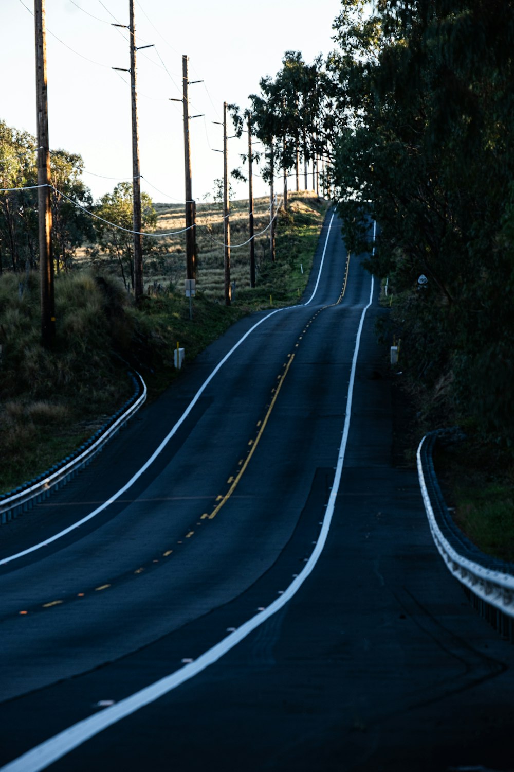 a road with a curve in the middle of it
