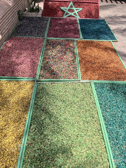 A set of resin art trays featuring floral designs and glossy finishes