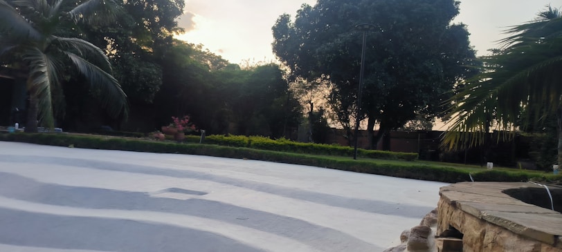 An outdoor scene showcasing a completed project in nature.