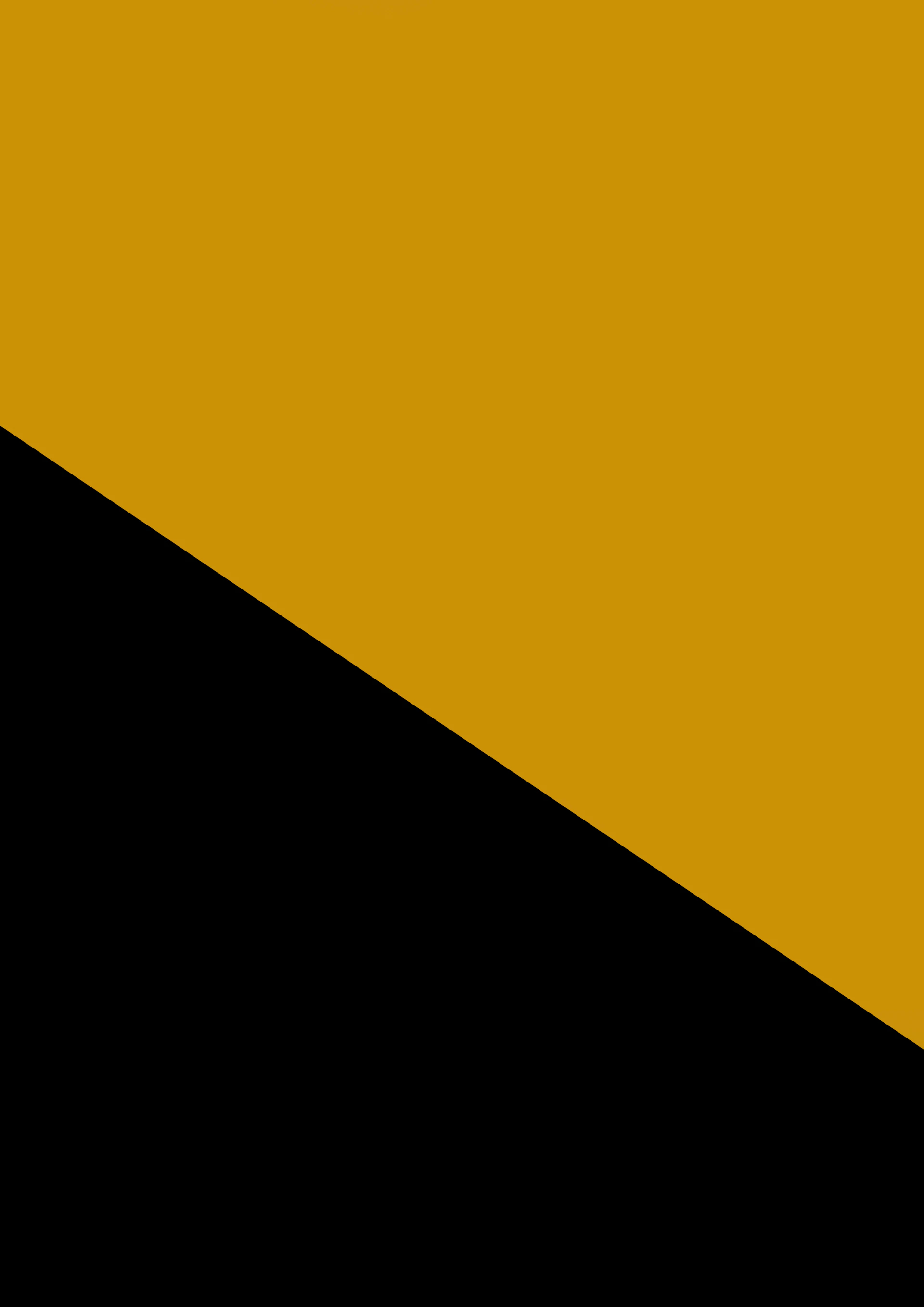 a black and yellow background with a clock