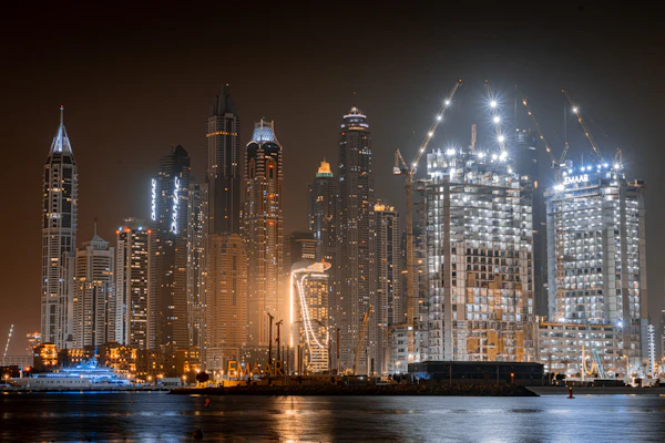 Dubai Night Skyline