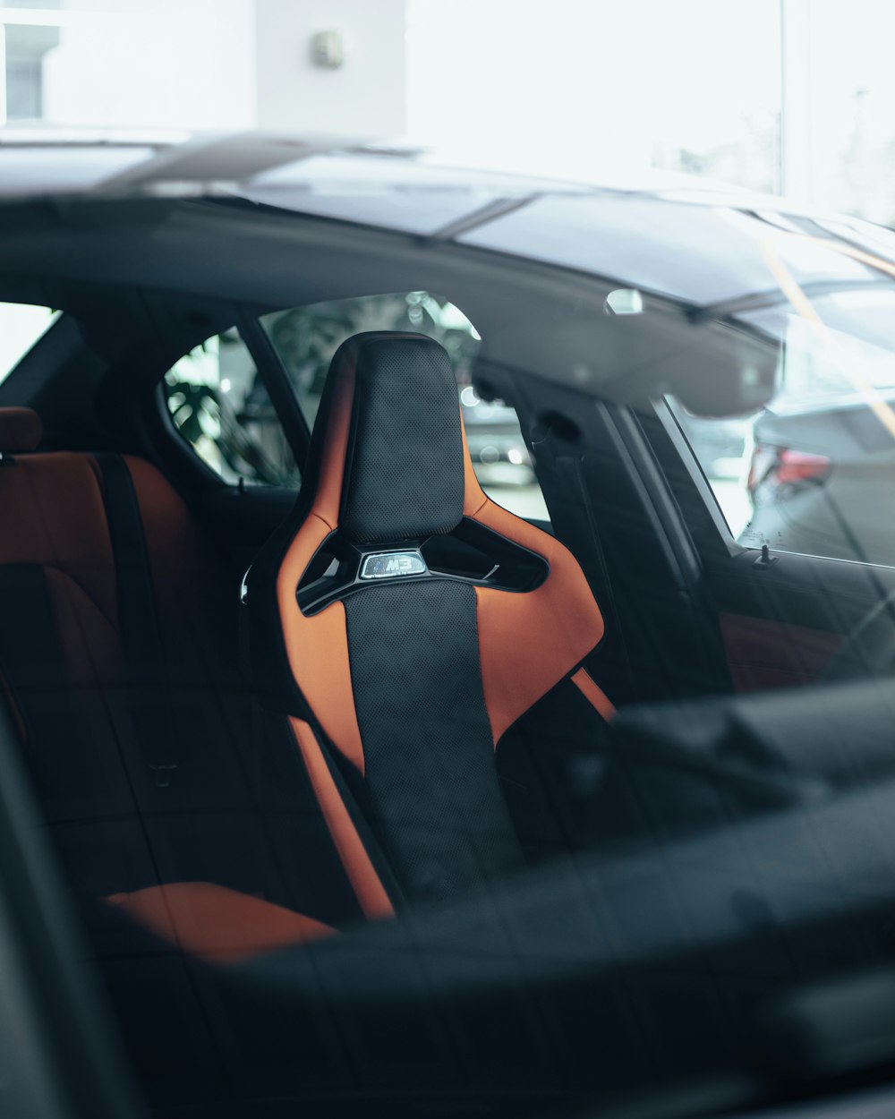 a close up of a car with a steering wheel