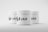 Three white jars with ribbed lids are arranged on a light background. The jars are labeled with the text 'JAR' accompanied by a minimalist graphic logo. They appear to be mockup templates for product design presentation.