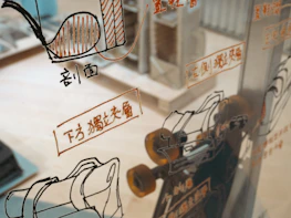 A team of engineers collaborating over mirror designs, highlighting production expertise.