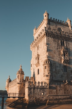 a large castle like building with a clock tower
