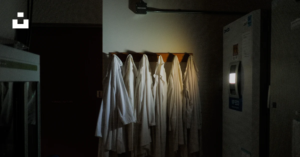 White Robe Building House A row of white robes hanging on a wall photo – Free Building Image on ...