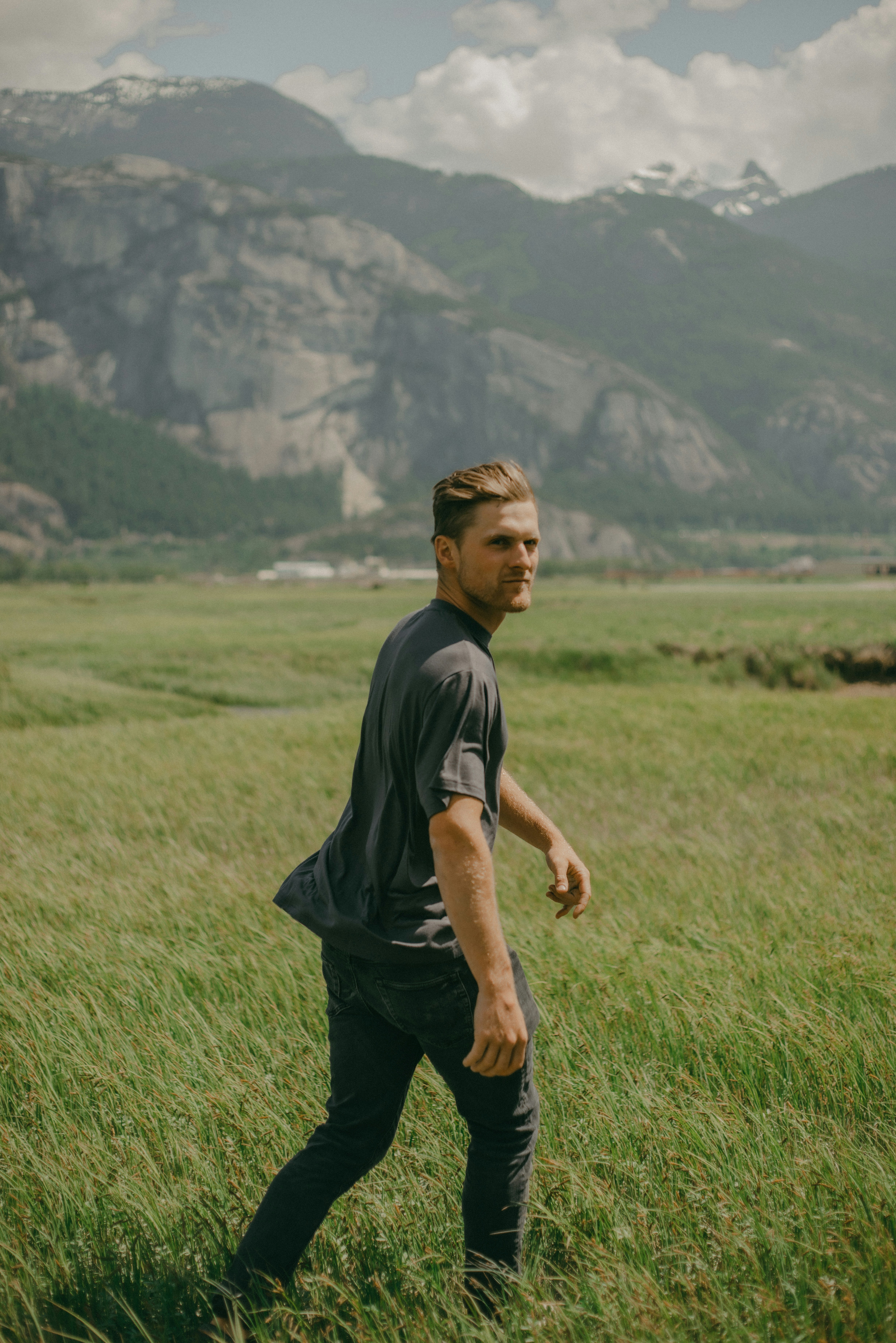outdoor candid portrait