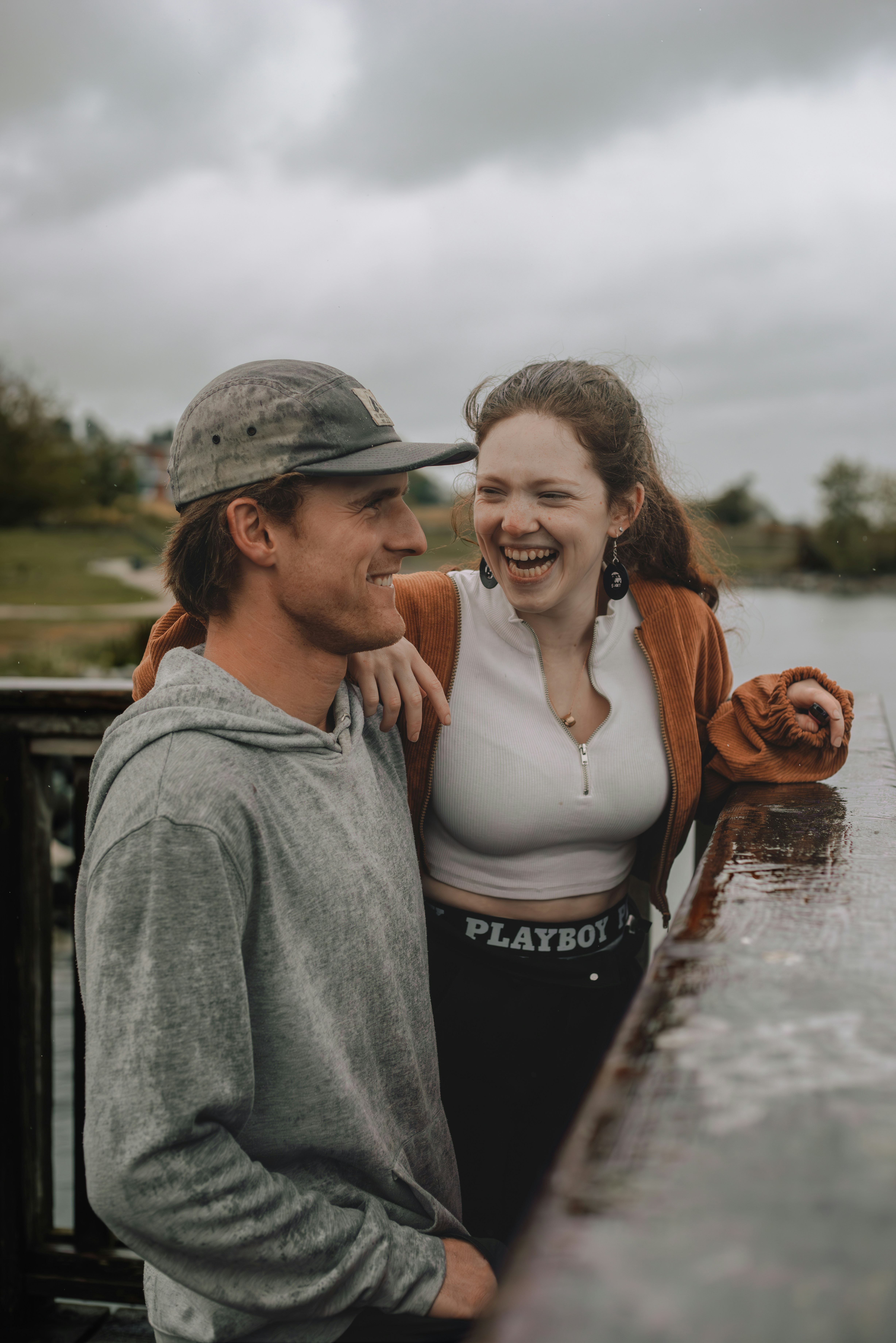 Man and a Woman Standing Next to Each Other