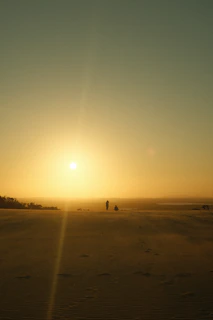 A serene desert landscape at golden hour, untouched and vast, inviting reflection and respect.