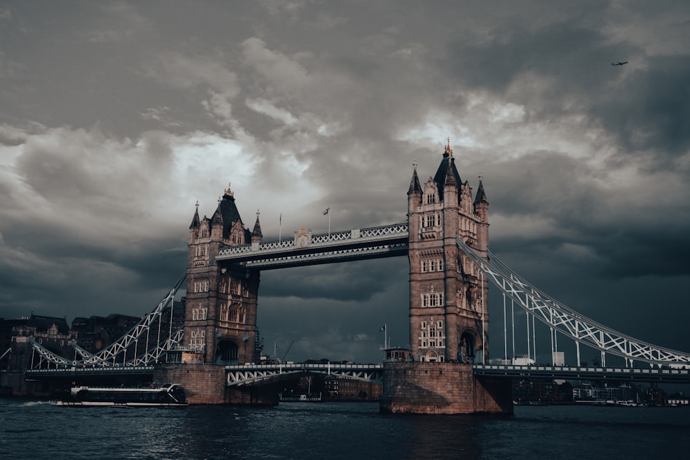 a large bridge spanning over a body of water