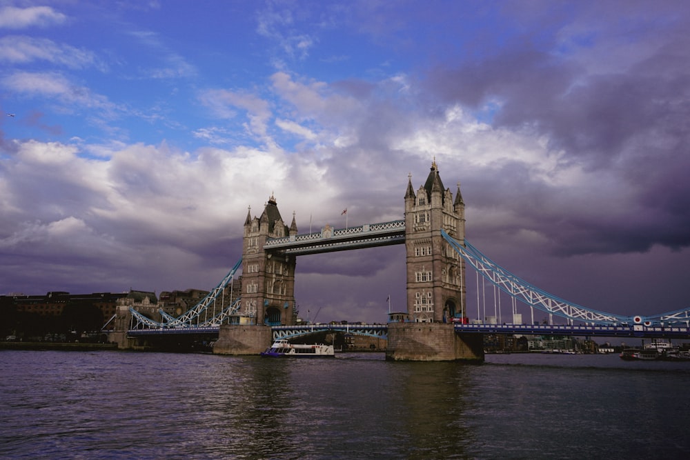 a large bridge spanning over a body of water