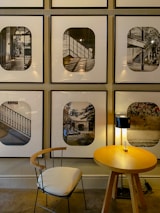 Gallery wall featuring different black furniture pieces from solidline.lt.