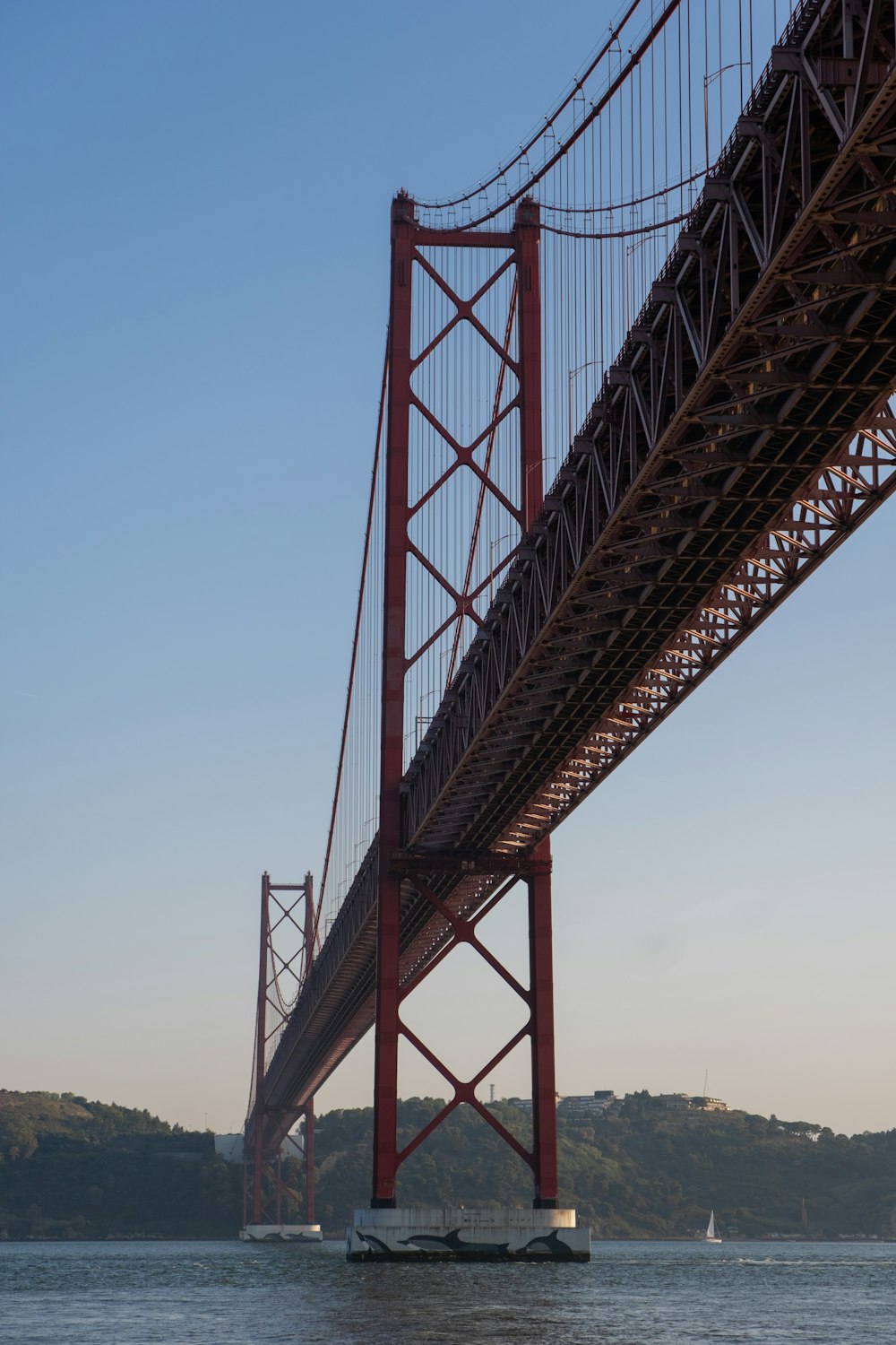 a large bridge spanning over a large body of water