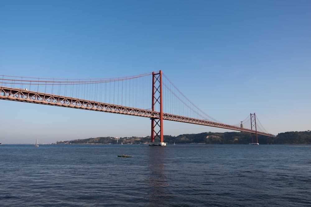 a large bridge spanning over a body of water