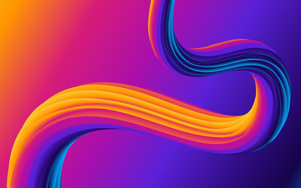 un fond violet et orange avec des lignes ondulées