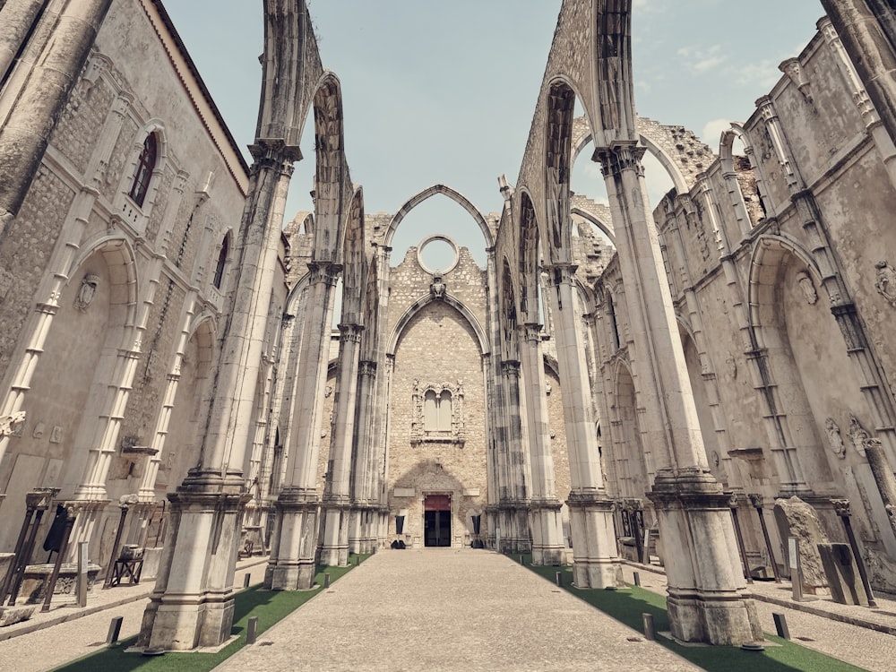 a large cathedral with a walkway leading to it