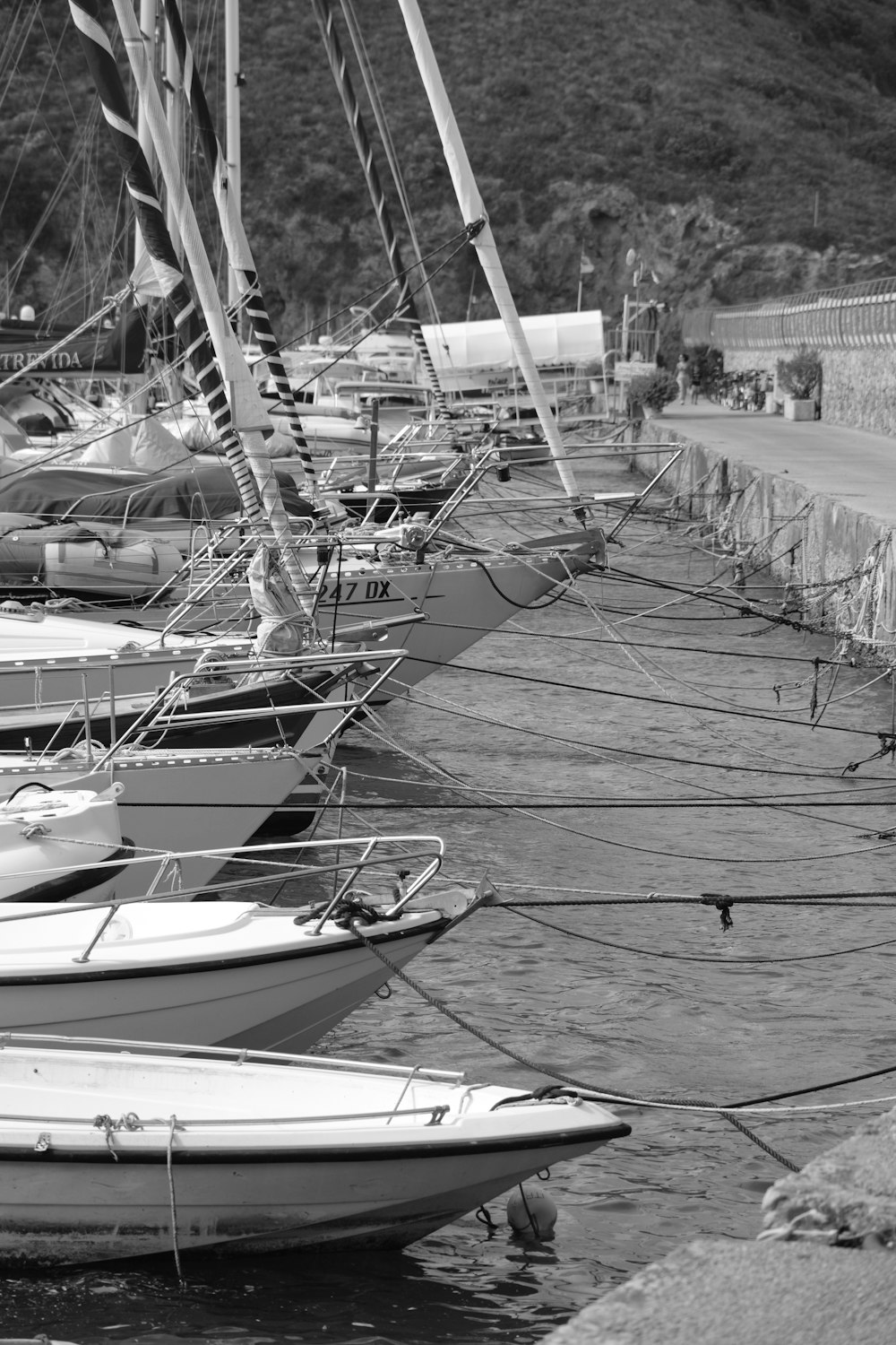 a bunch of boats that are sitting in the water