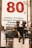 A large sale sign with '80% Off' in bold red and black lettering is displayed. Below the sign, a bronze sculpture of two children sitting on a bench is shown, with one child reading a book to the other.