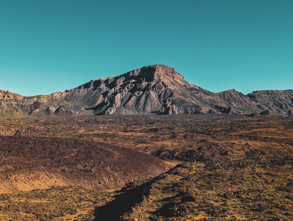 a view of a mountain range from a distance