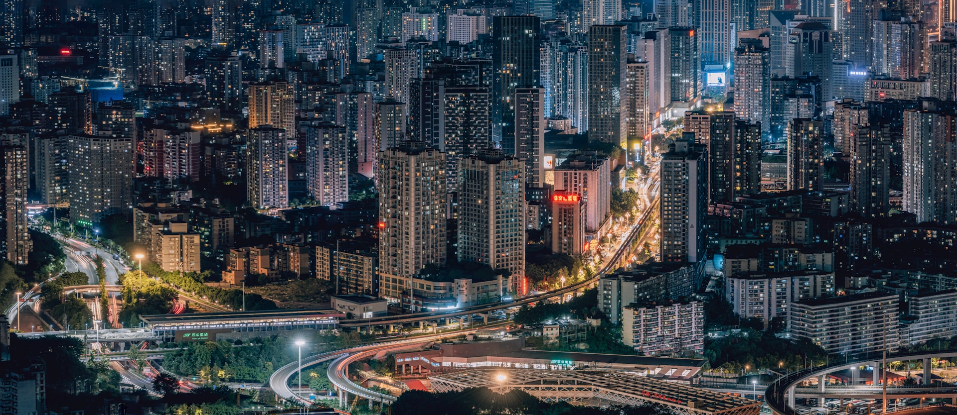 a large city with lots of tall buildings