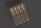 Eight empty clear glass containers are arranged in two rows, each with four containers. The lighting casts soft reflections on the glass surface, creating a subtle highlight along the edges. The background is a muted dark color, which contrasts with the transparency of the glass.