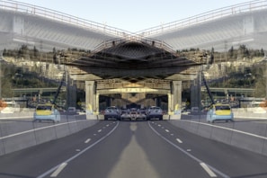 A stunning highway under construction with machinery.