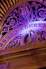 A close-up of a beautifully finished gypsum ceiling with intricate details.