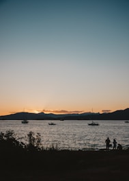 a couple of boats that are in the water